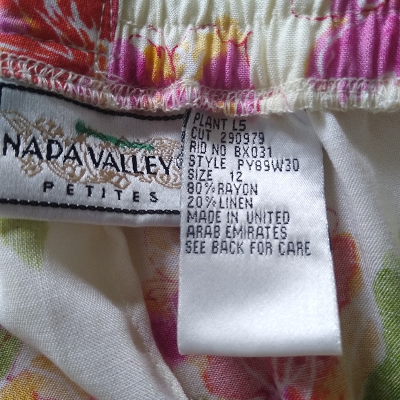 Nappa Valley petite Size 12 Linen Blend Floral NWT Maxi Shirt - Picture 2 of 5